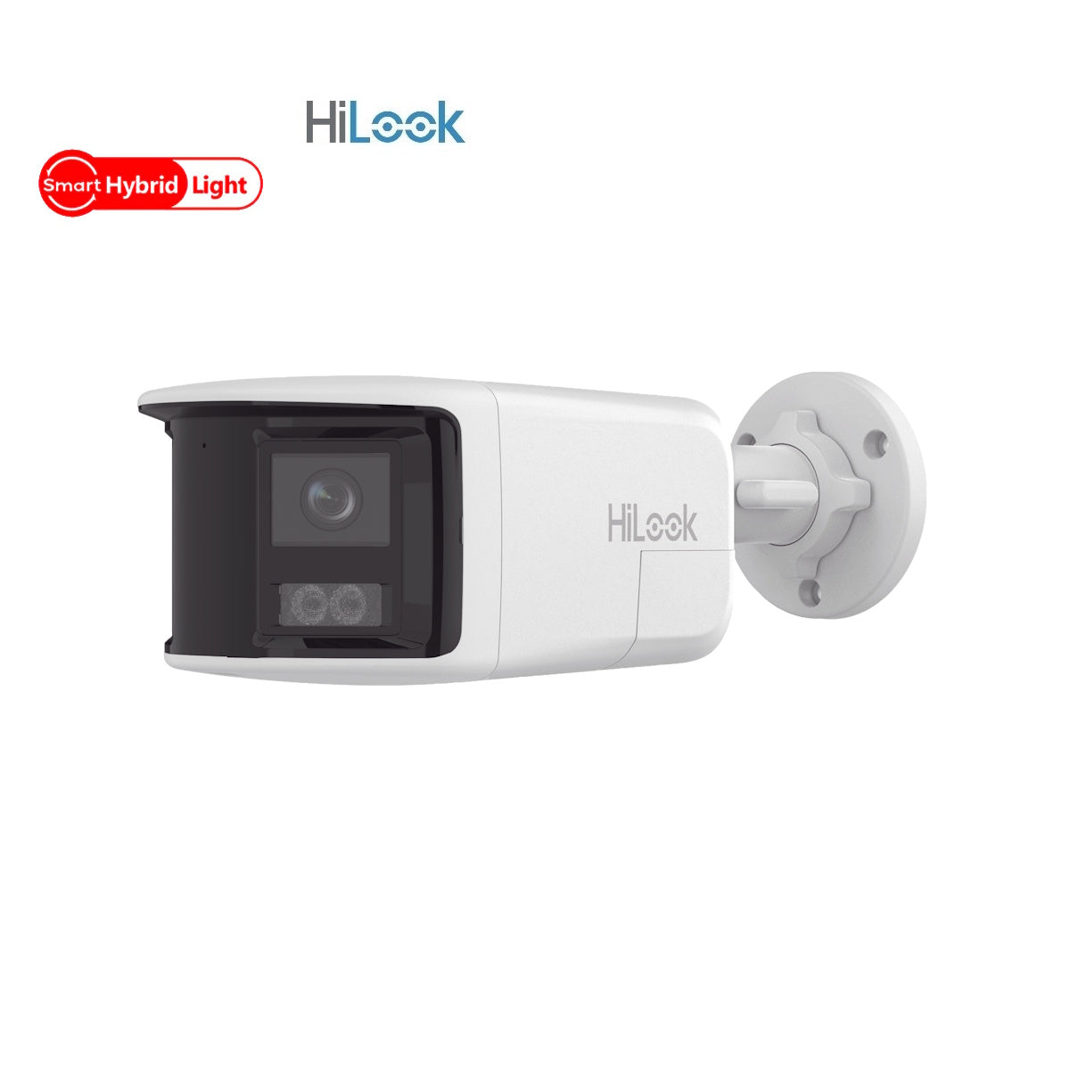 IPC-B480HAD-LUF/SL 2mm HiLook 8MP 180 Degrees Hybrid IP POE network turret camera with 30m IR & LED, Two-way Audio