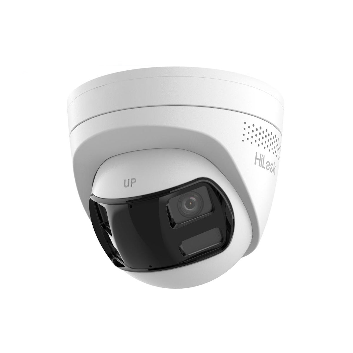 IPC-T260HAD-LUF/SL 2.8mm HiLook 6MP 180 Degrees Hybrid ColorVu & IR IP POE network turret camera with 30m IR & LED, Two-way Audio