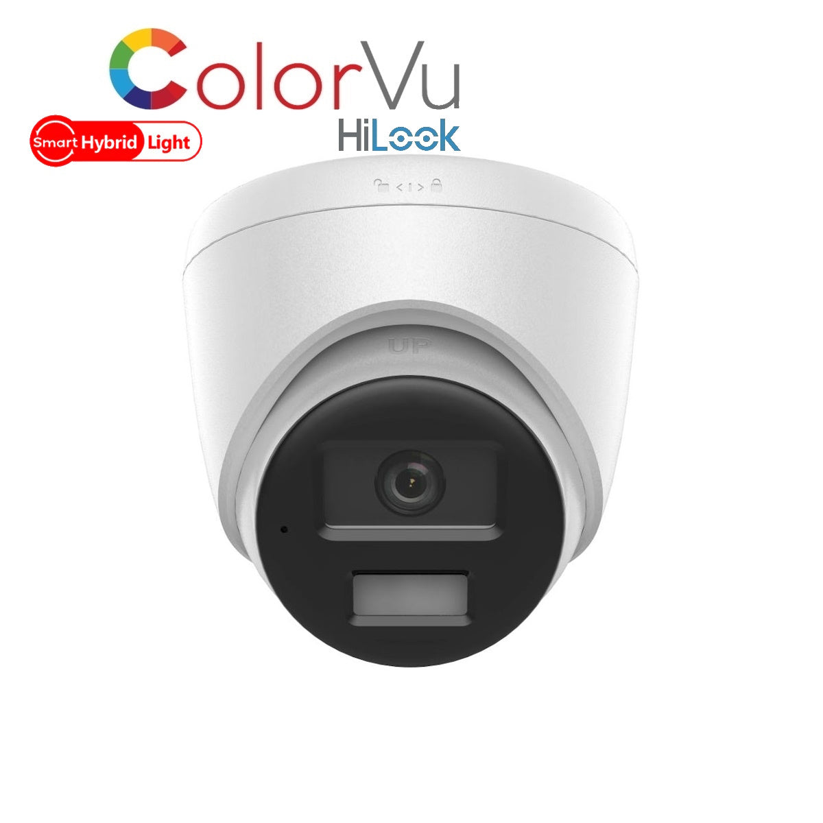IPC-T280HA-LUF/SL 2.8mm HiLook 8MP Hybrid ColorVu & IR IP POE network turret camera with 30m IR & LED, Two-way Audio