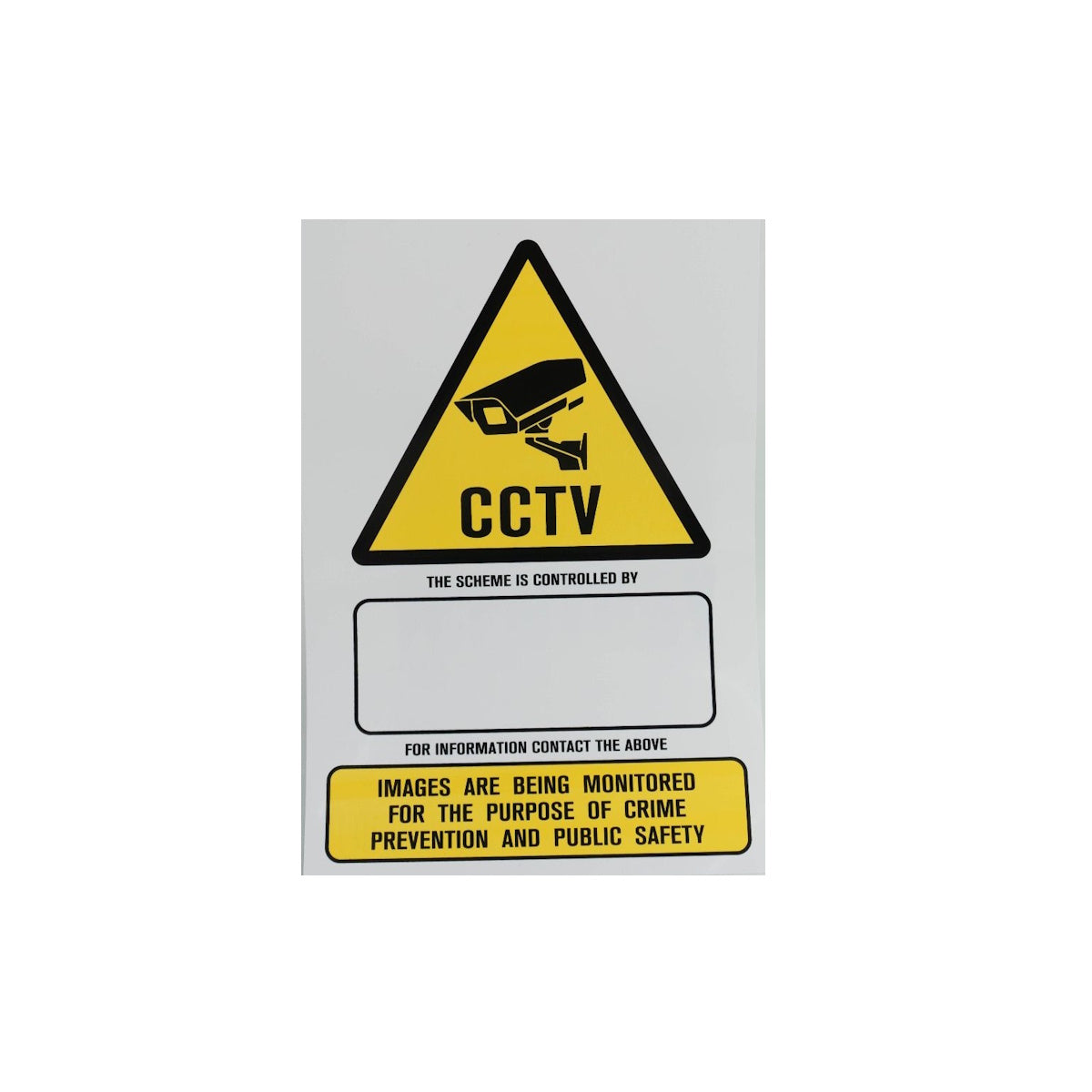 CCTV Monitoring Warning Sign