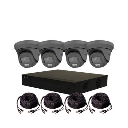 5MP HiLook ColorVu TVI CCTV Kit With 4 Cameras, Built-in Mic, 2TB HDD & Ready Made Cables