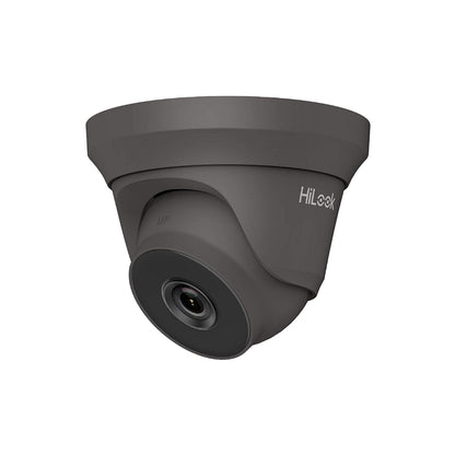THC-T250-MS 2.8mm HiLook 5MP HD-TVI analogue turret camera with built-in mic and 40m IR in white or grey