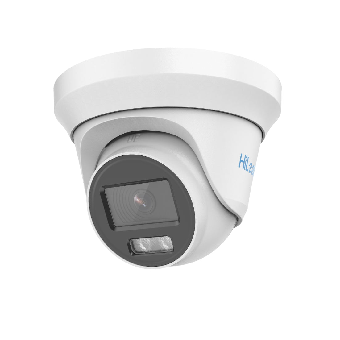THC-T259-MS 2.8mm HiLook 5MP HD-TVI ColorVu analogue turret camera with built-in mic and 40m LED in white or grey