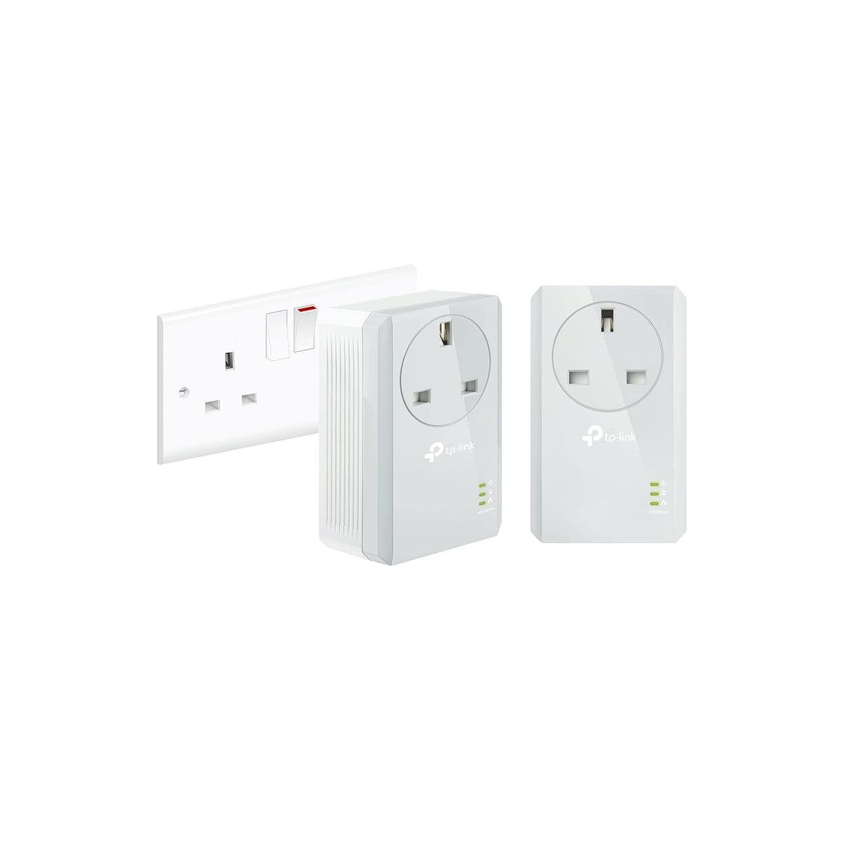 TP-Link TL-PA4010PKIT Passthrough Powerline Adapter Starter Kit, No Configuration Required, UK Plug, Pack of 2