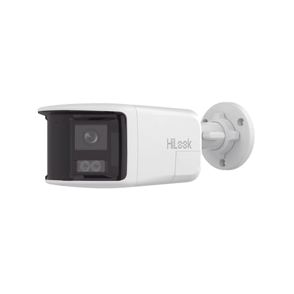IPC-B480HAD-LUF/SL 2mm HiLook 8MP 180 Degrees Hybrid IP POE network turret camera with 30m IR & LED, Two-way Audio